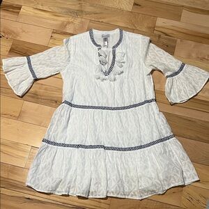 Tommy Bahama White and Blue Casual Dress